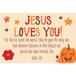 Pass It On Jesus Love You (Pumpkin) 8 pack